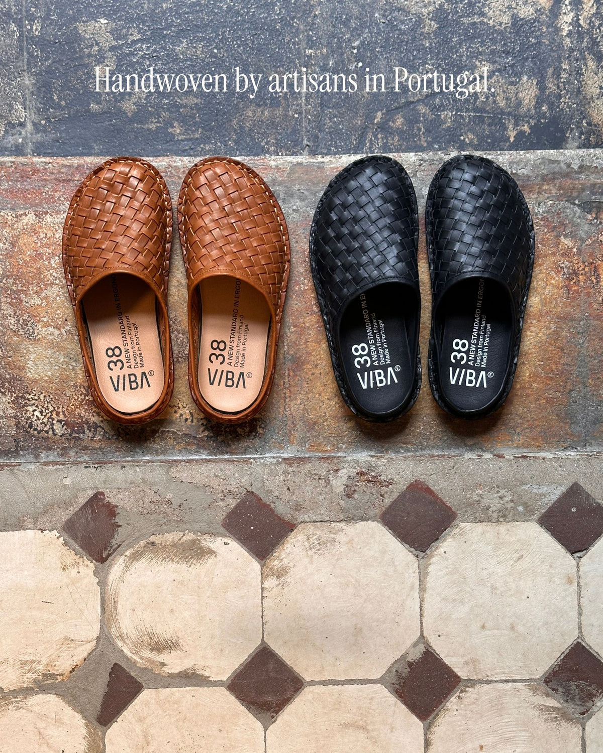 ROMA Woven Leather Preto Black